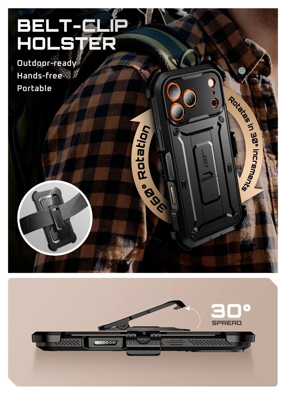 Heavy Duty SUPCASE UB Pro Case for iPhone 17 Pro Max 6.9" – Rugged Full-Body Armor Cover with Built-in Screen Protector