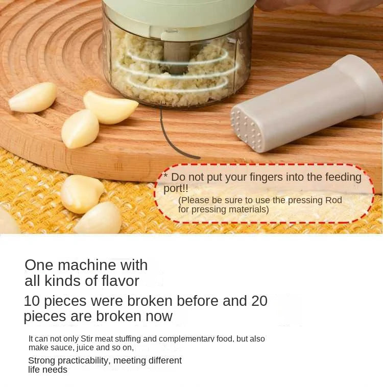 4-in-1 Electric Vegetable Cutter & Food Chopper – USB Rechargeable Kitchen Tool