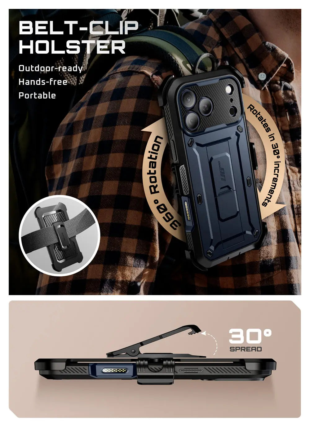 Heavy Duty SUPCASE UB Pro Case for iPhone 17 Pro Max 6.9" – Rugged Full-Body Armor Cover with Built-in Screen Protector
