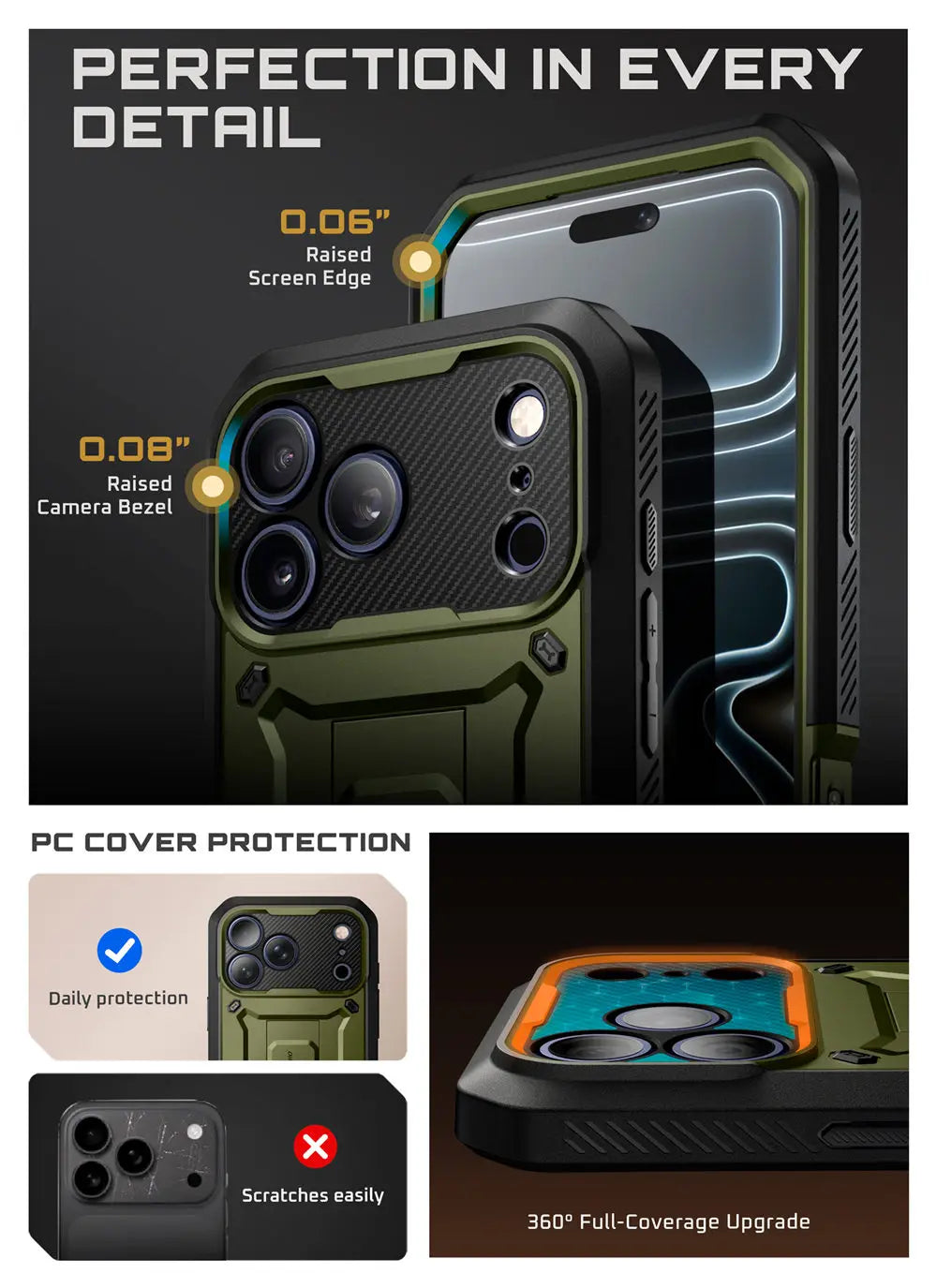 Heavy Duty SUPCASE UB Pro Case for iPhone 17 Pro Max 6.9" – Rugged Full-Body Armor Cover with Built-in Screen Protector
