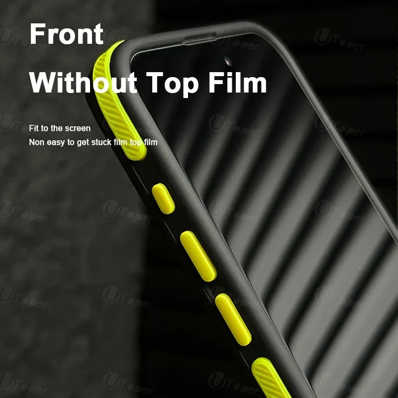 Bicolor Matte Frosted Magnetic Case for iPhone 11–17 Series – Translucent Shockproof Hard Protective Cover