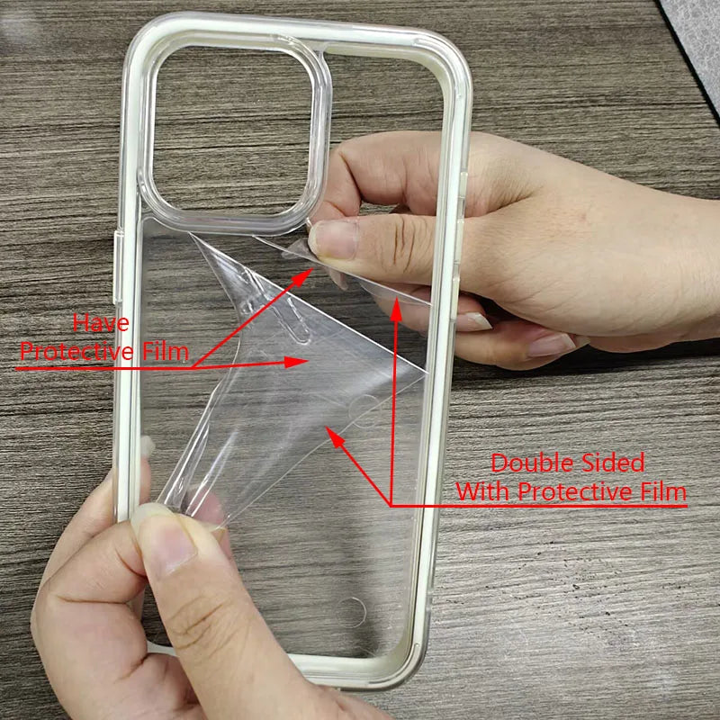 Candy Color Frame Clear Phone Case for iPhone 11–17 Series – Shockproof Acrylic Bumper Protective Cover
