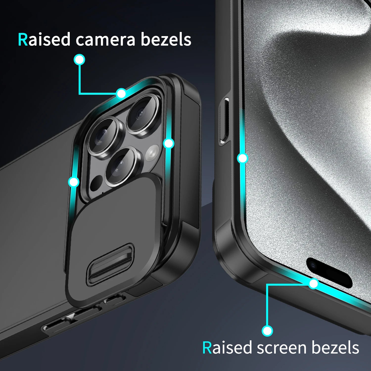 Shockproof Slide Camera Case Compatible with iPhone 11-17 Series – Full Protection Cover