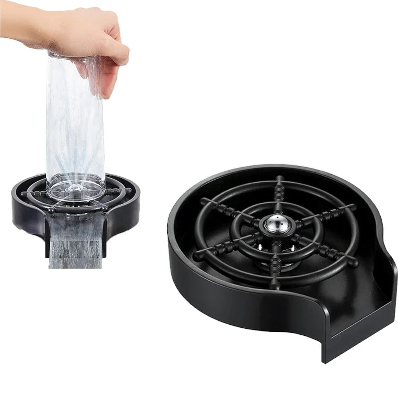 Household High Pressure Cup Washer – Automatic Push Glass Rinser for Kitchen & Coffee Bar Sinks