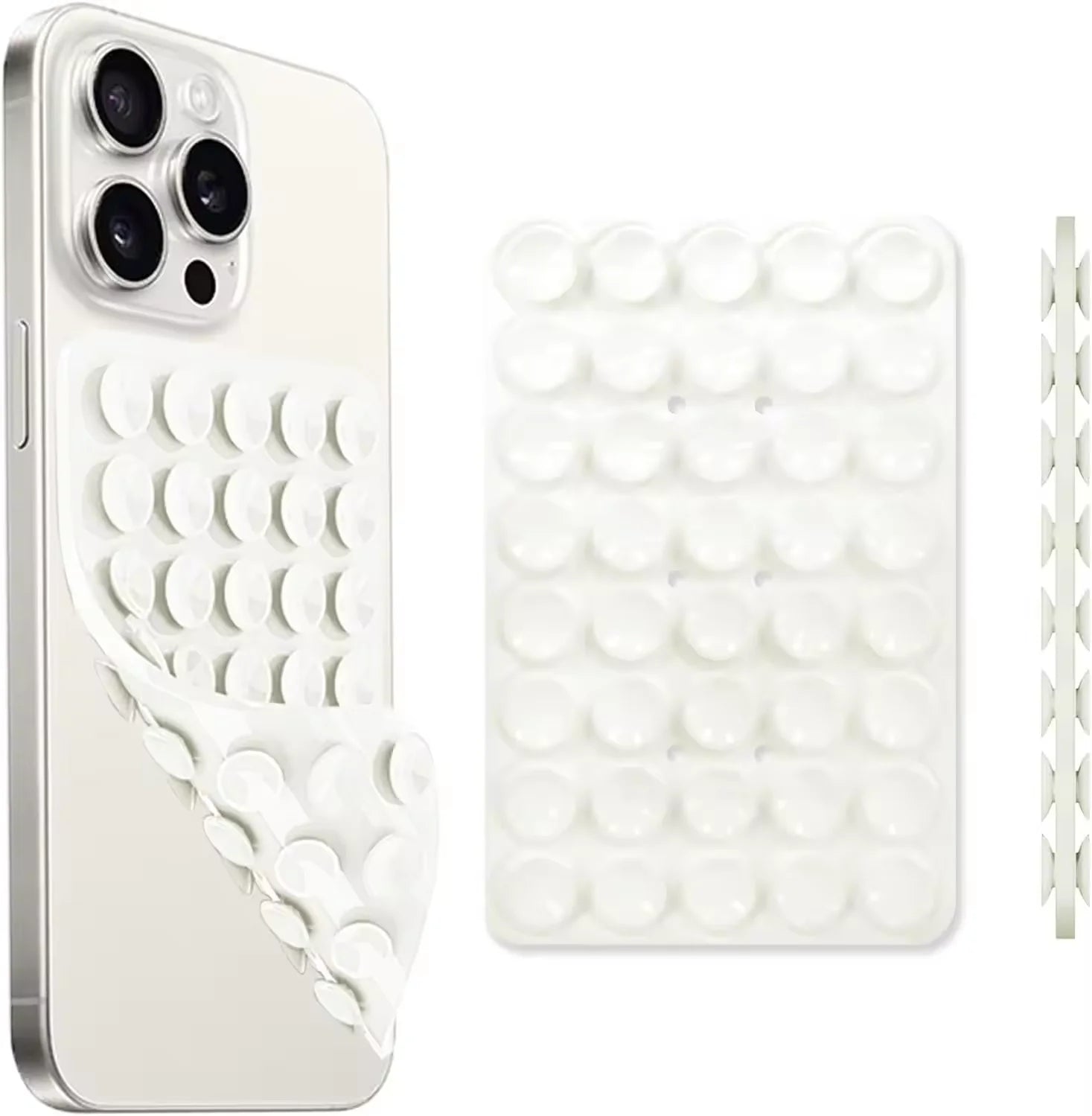 Double-Sided Silicone Suction Cup Phone Mount for iPhone & Android – Hands-Free Case Holder for Selfies, Video Recording, Mirror & Desk Use