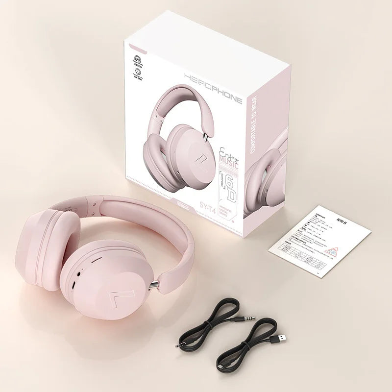SY-T4 Wireless Bluetooth Headphones – Foldable Rotatable Music & Gaming Headset with Noise Reduction Mic and TF Card Support