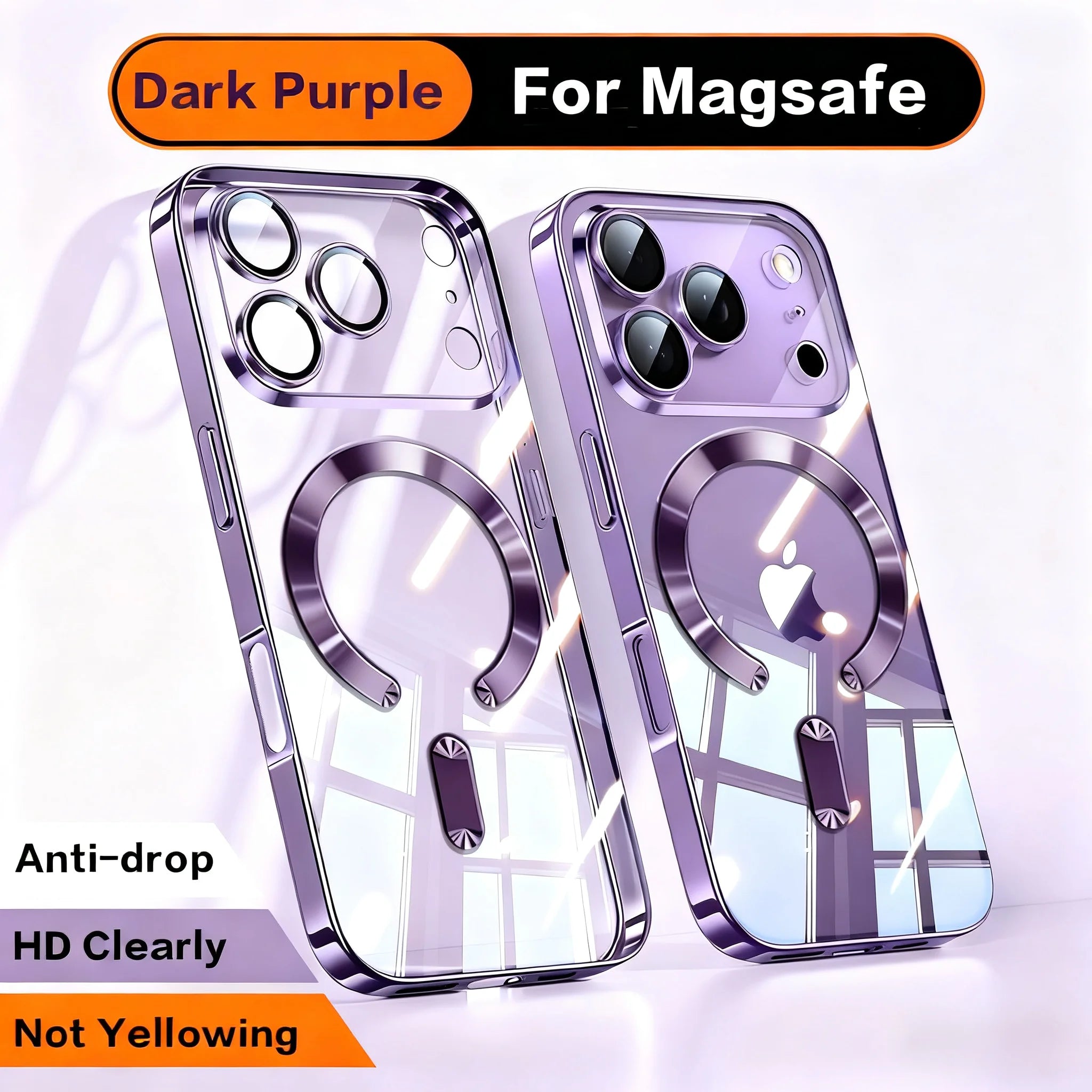 Fashion Magnetic Clear Phone Case for iPhone 11–17 Series – Wireless Charging Soft Protective Cover