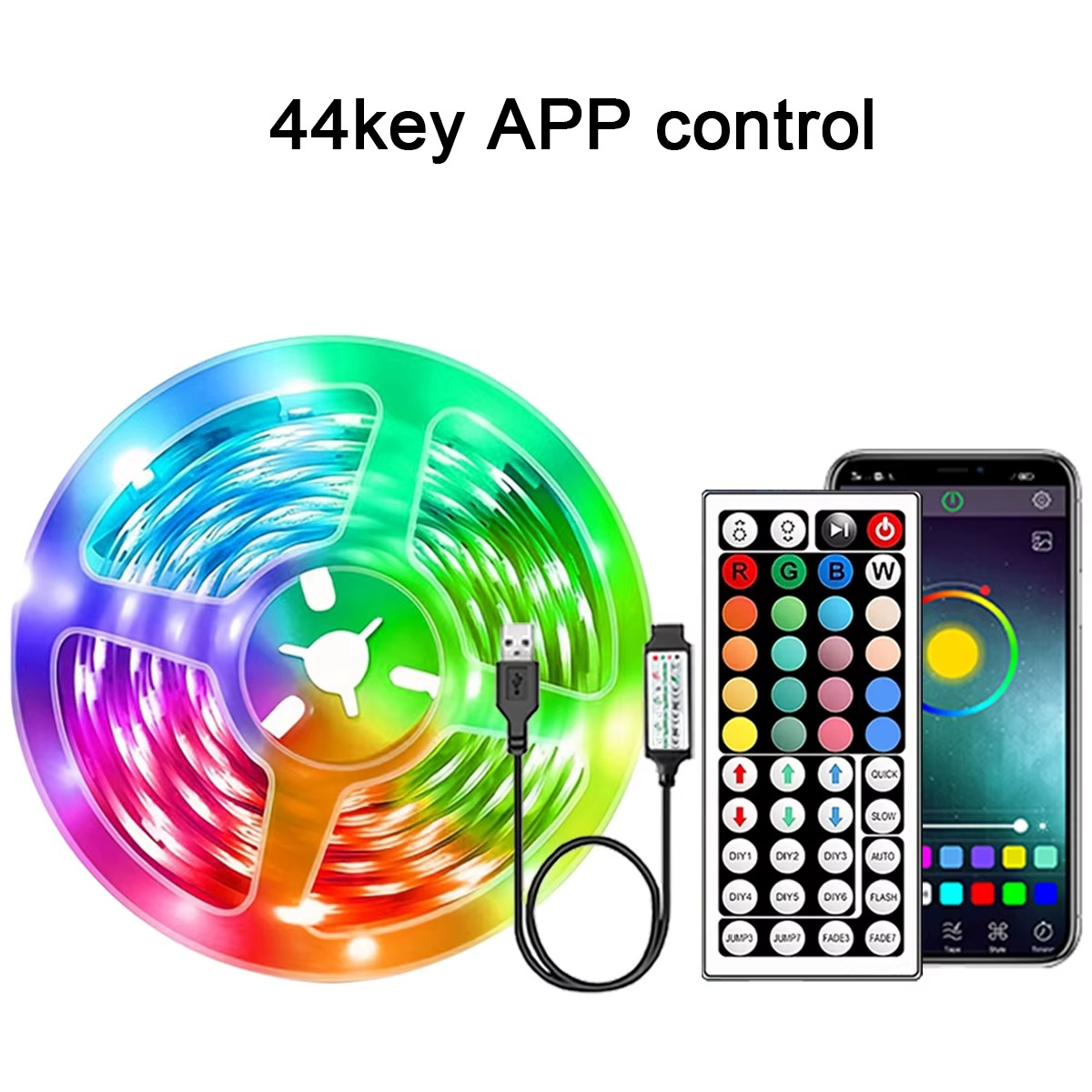 RGB LED-Streifen 5m 10m 20m 30m LED-Raumbeleuchtung mit APP-Steuerung Flexibles Band Luces LED-Band für Raumschlafzimmer-Dekoration