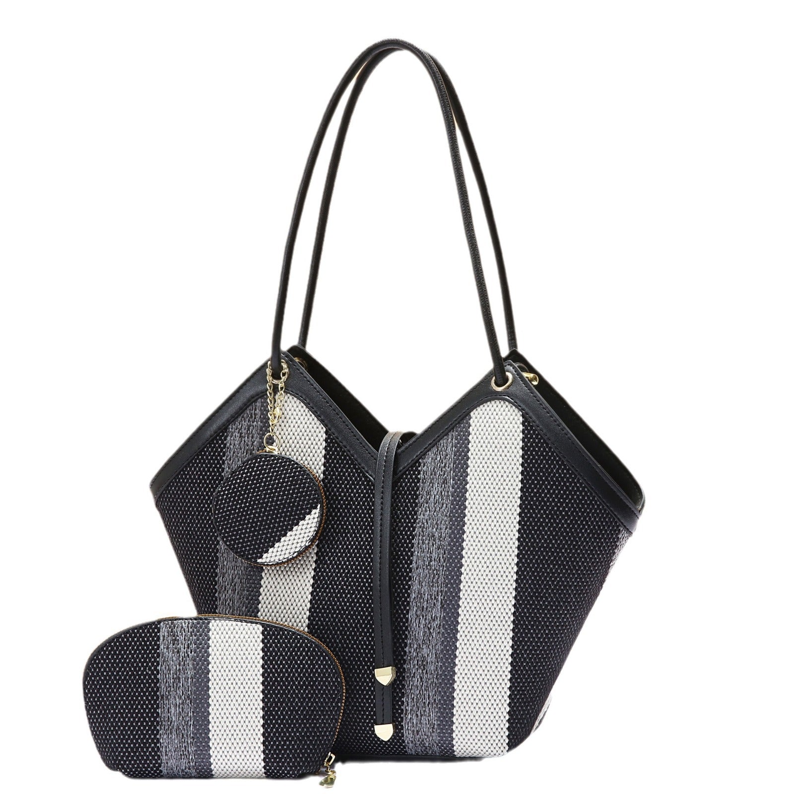 Stylische Tragetasche mit hoher Kapazität und trendigem Color-Block-Design
