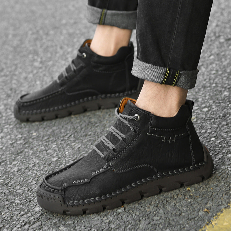 Men's Retro Casual Velvet Warm Cotton Shoes